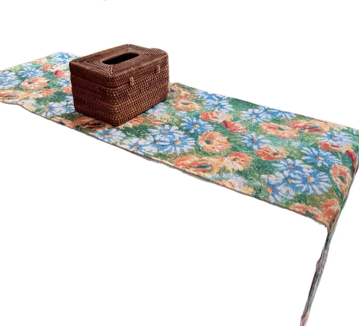 Feșă de masă și suport de farfurie Grădina lui Monet, floral, țesătură din amestec de bumbac