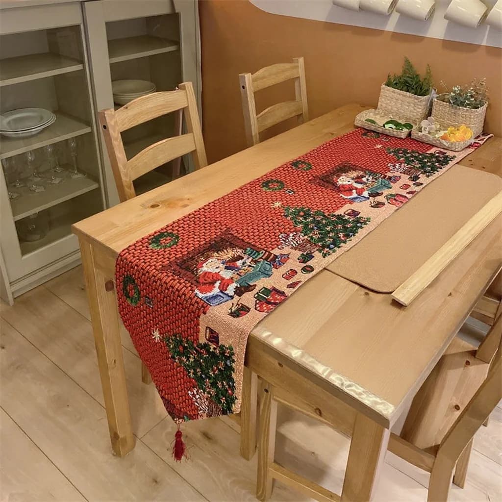 Față de masă decorativă din amestec de bumbac pentru Crăciun