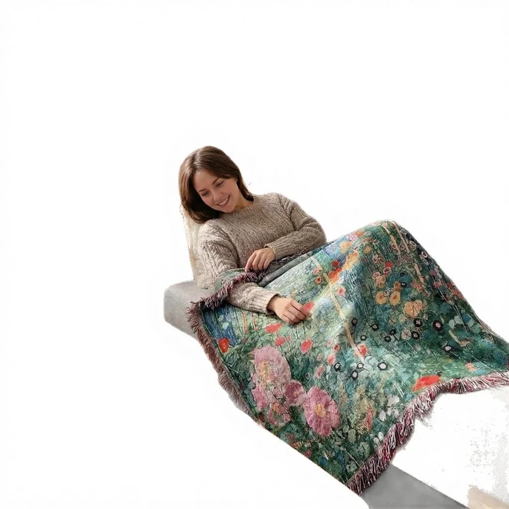 Pătură tapiserie Klimt Grădina Secretă, decor pentru canapea sau perete