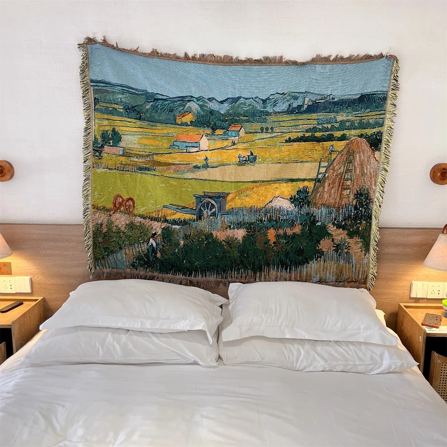 Pătură țesută tip Van Gogh pentru canapea, pat sau decor de perete 130x160cm