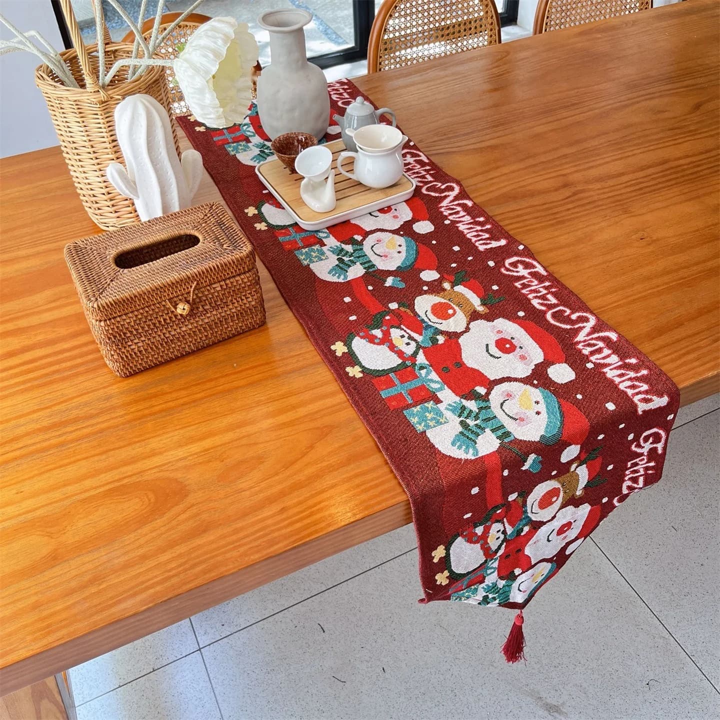 Feță de masă decorativă de Crăciun pentru petreceri