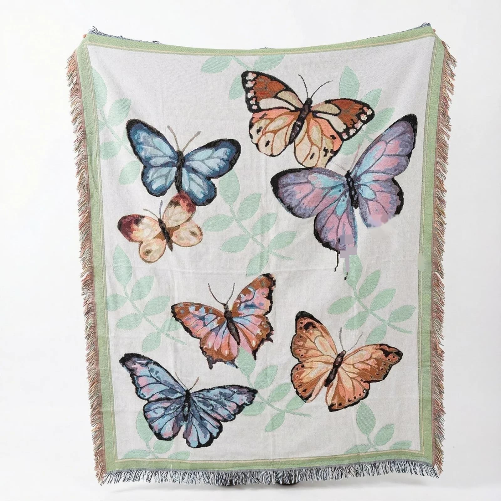 Pătură decorativă din amestec de bumbac cu ciucuri, pentru canapea și pat, 130x160cm