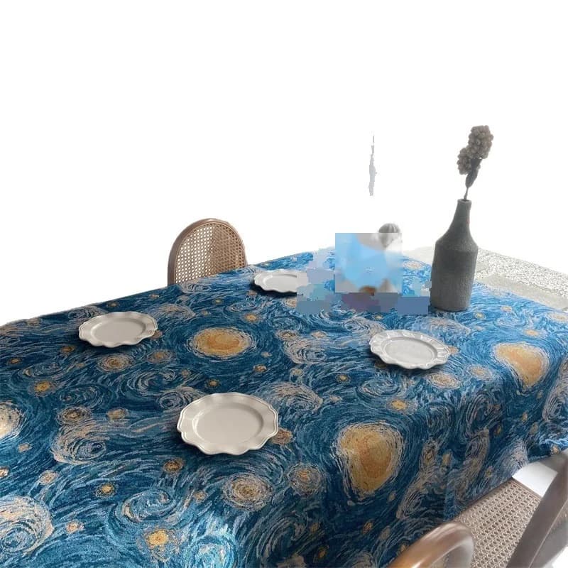 Față de masă dreptunghiulară „Starry Night” din amestec de bumbac