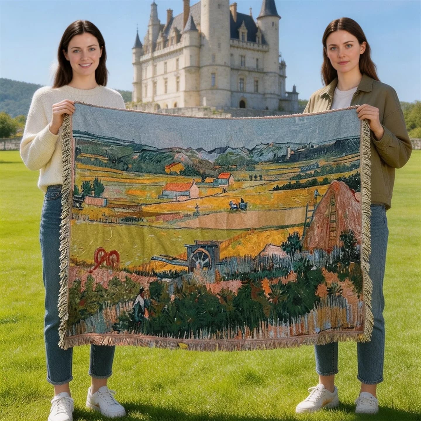 Pătură Decorativă Tip Arazou, Stil Van Gogh, pentru Canapea