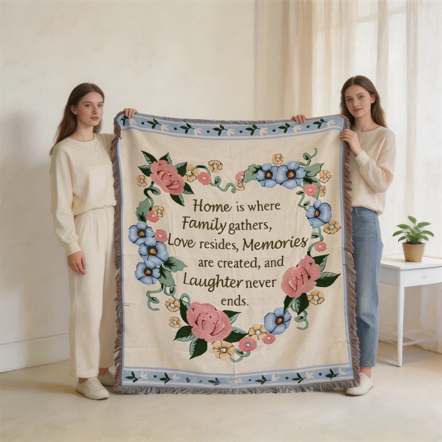 Plapă țesută din amestec de bumbac pentru canapea și decor de perete 130x160cm