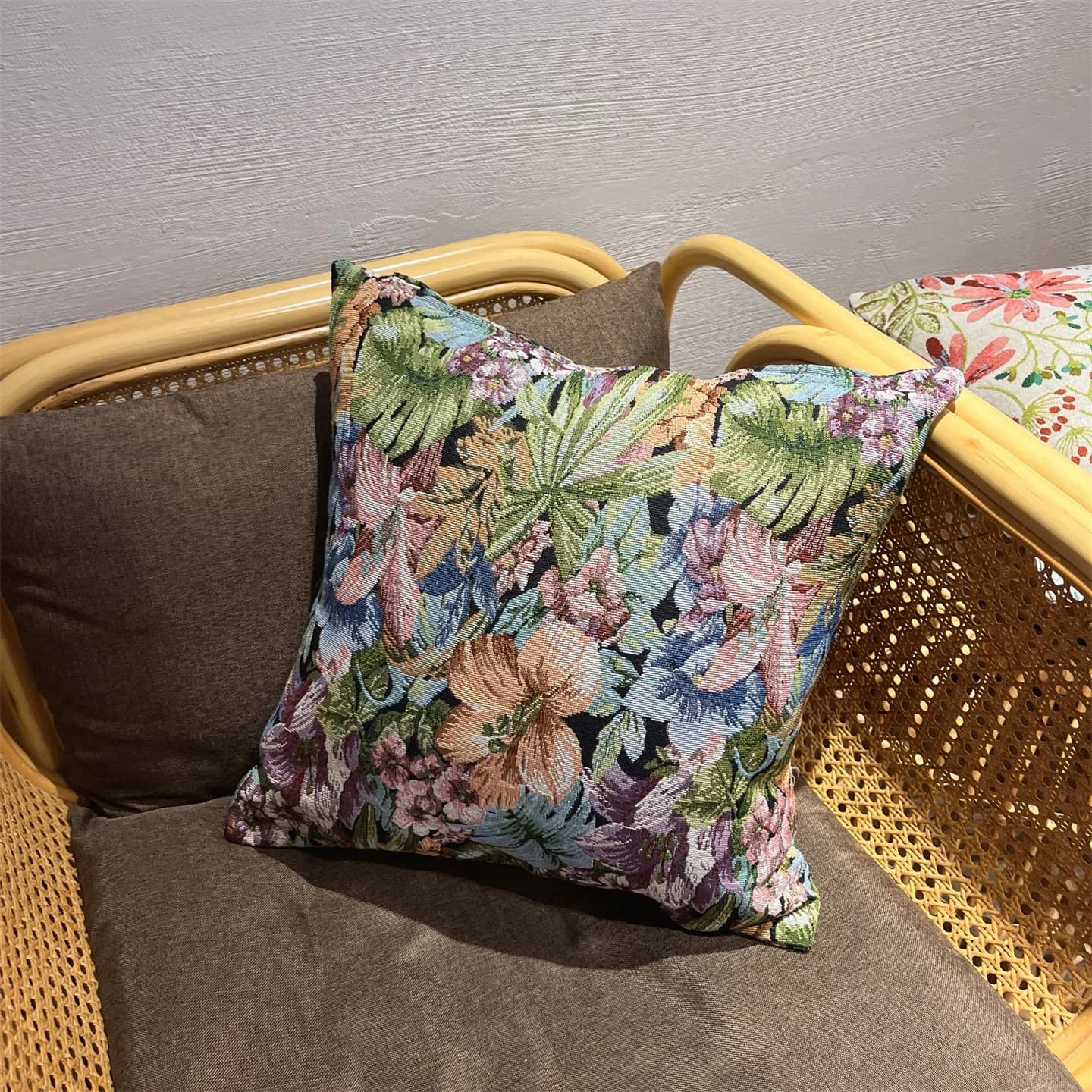 Husă decorativă jacard pentru pernă, stil country american